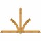 Ekena Millwork Redmond Rough Sawn Timber Gable Bracket, Western Red Cedar, 108"W x 68"H x 2"D x 6"F, 15/12 Pitch GBW108X68X0206RED00RWR - alternate 1
